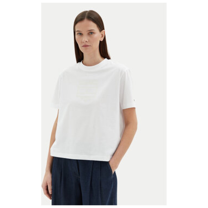TOMMY HILFIGER Mdrn outline flag c-nk tee
